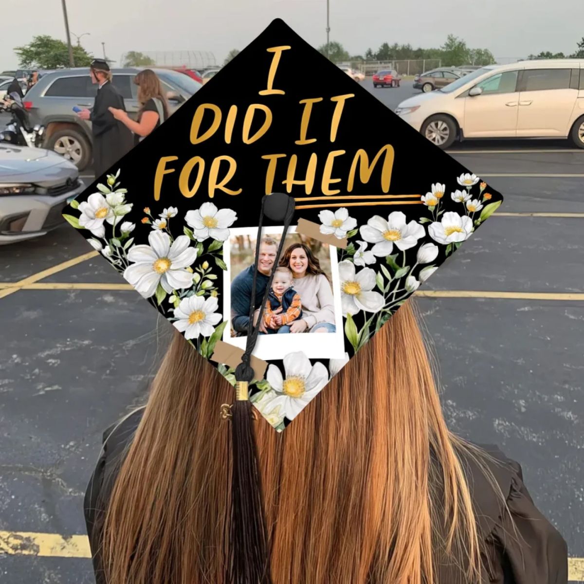 I Did It For Them - Personalized Graduation Cap Topper