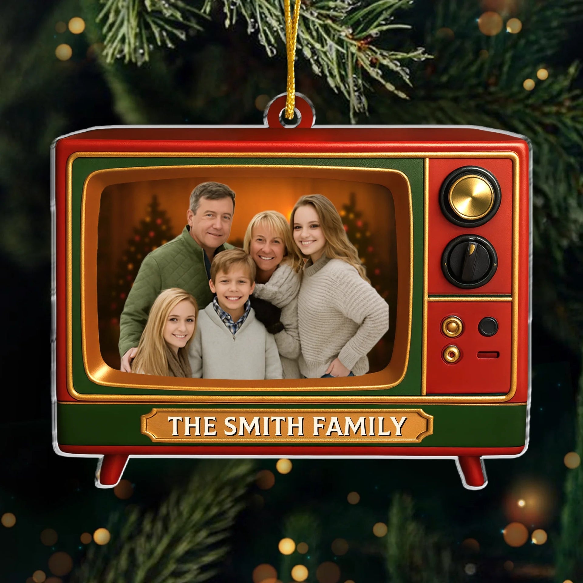 Bringing Family Moments To Screen - Custom Photo Acrylic Ornament - Personalized Christmas Gifts