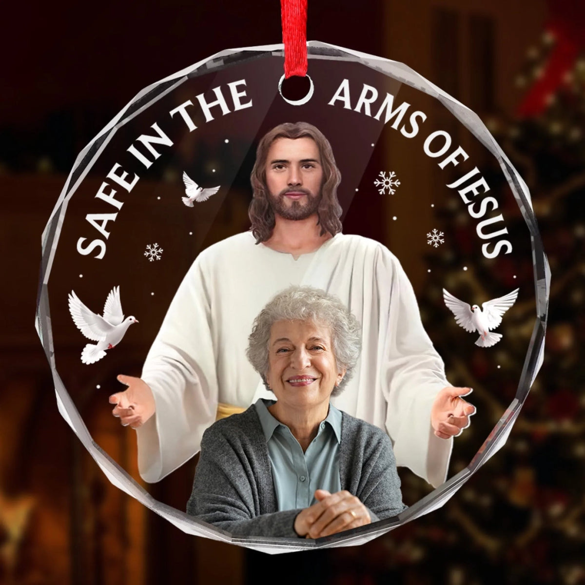 Always with you-Personalized Memorial Glass Ornament