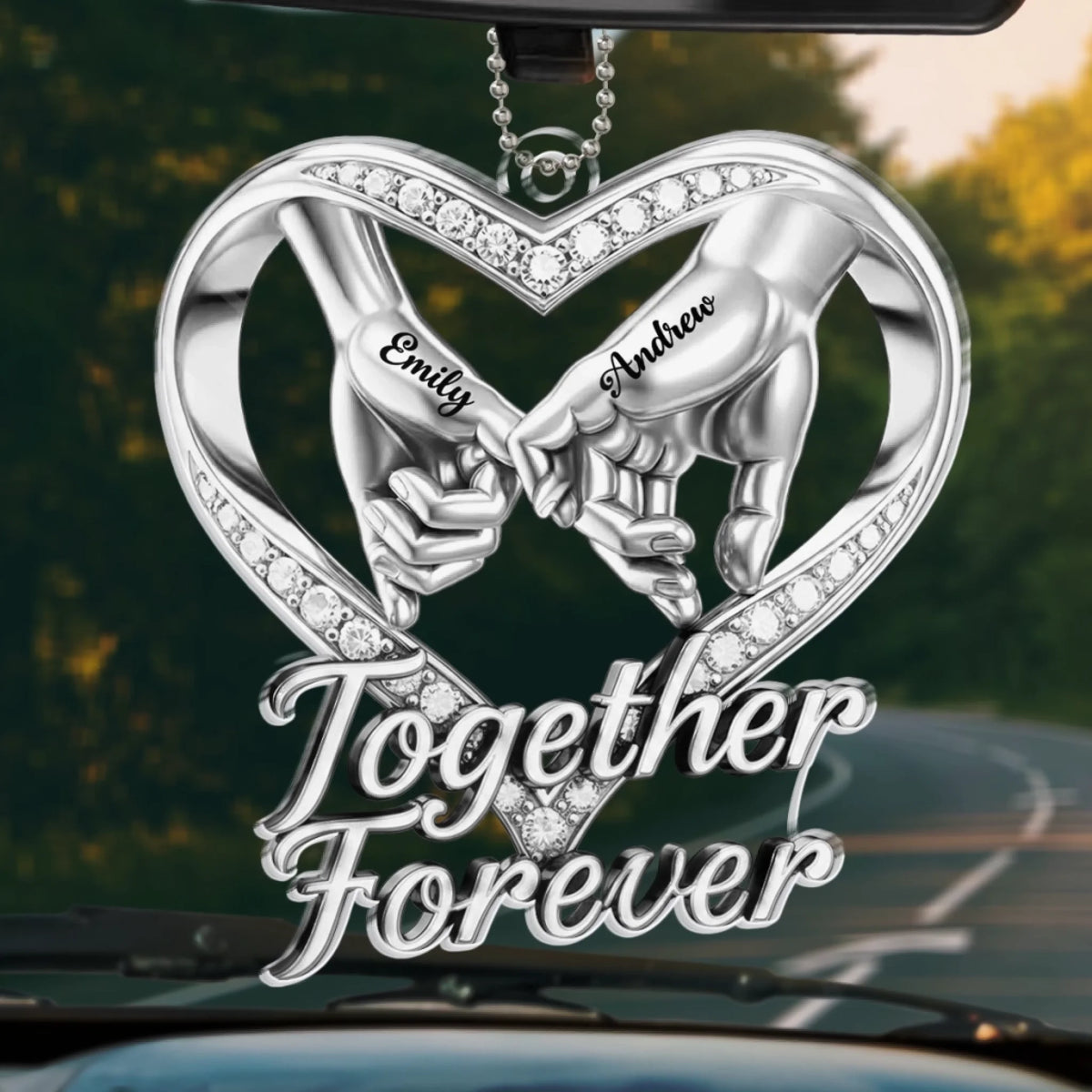 Custom Acrylic Car Ornament - Personalized Anniversary Wedding Gifts For Husband And Wife, Him And Her - You Make My World Soft
