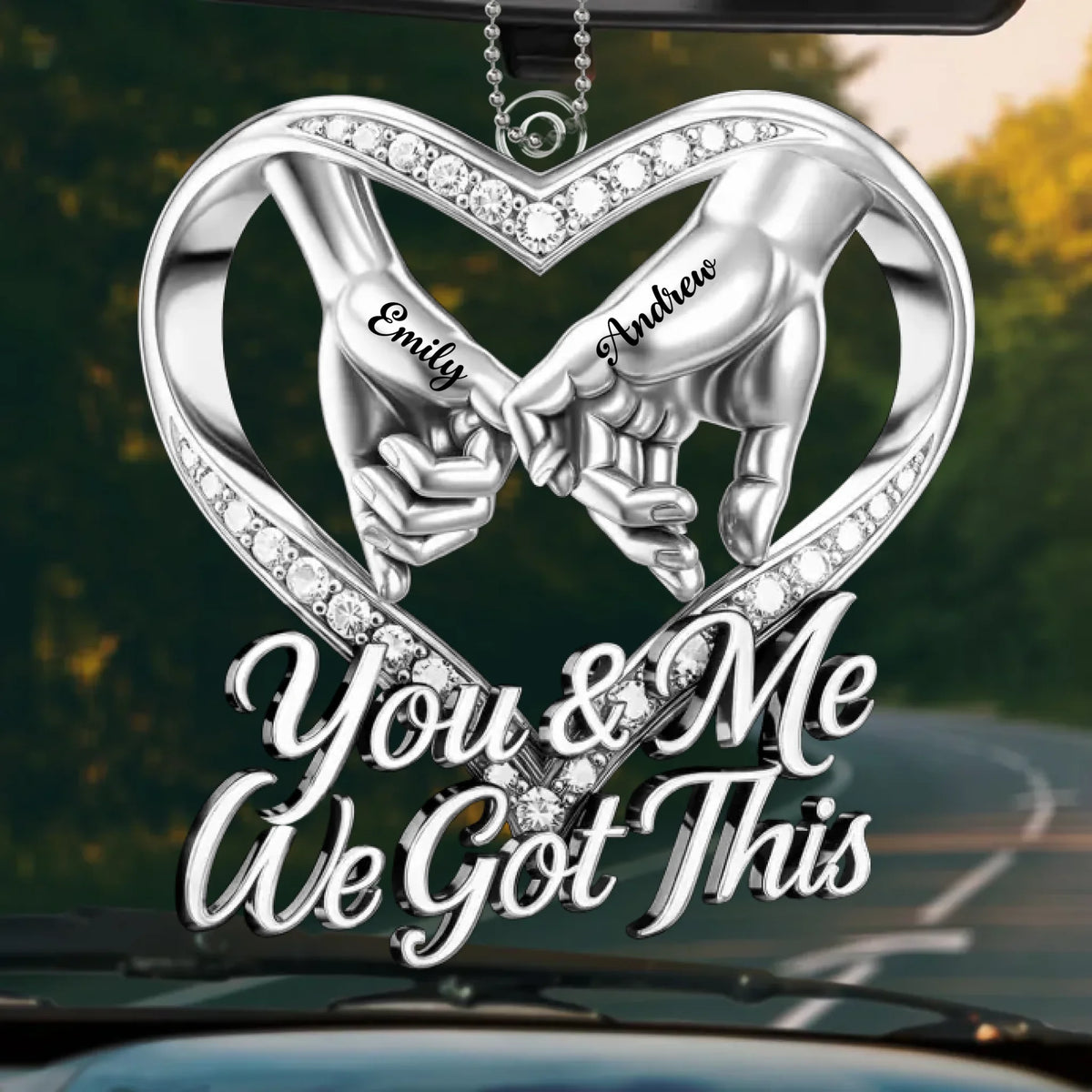 Custom Acrylic Car Ornament - Personalized Anniversary Wedding Gifts For Husband And Wife, Him And Her - You Make My World Soft