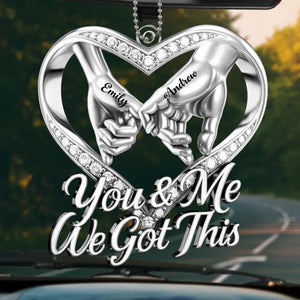 Custom Acrylic Car Ornament - Personalized Anniversary Wedding Gifts For Husband And Wife, Him And Her - You Make My World Soft