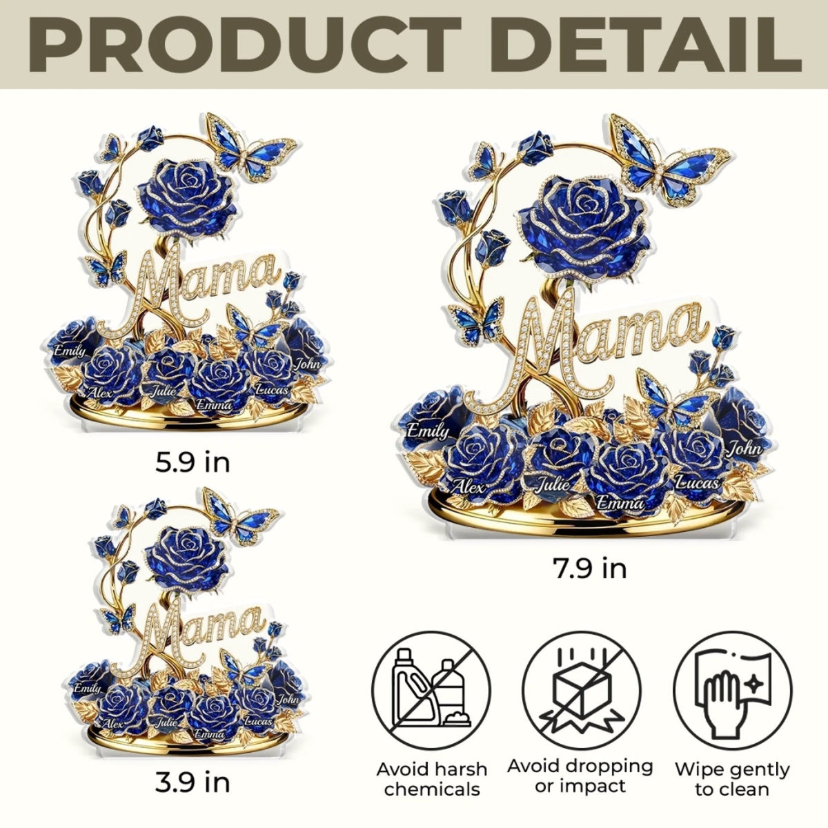 Personalized Mother's Day Acrylic Plaque – Custom Gift For Mom & Grandma – Grandma And Mom Forever