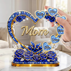 Personalized Mother's Day Acrylic Plaque – Custom Gift For Mom & Grandma | Mom's Heart Full Of Care