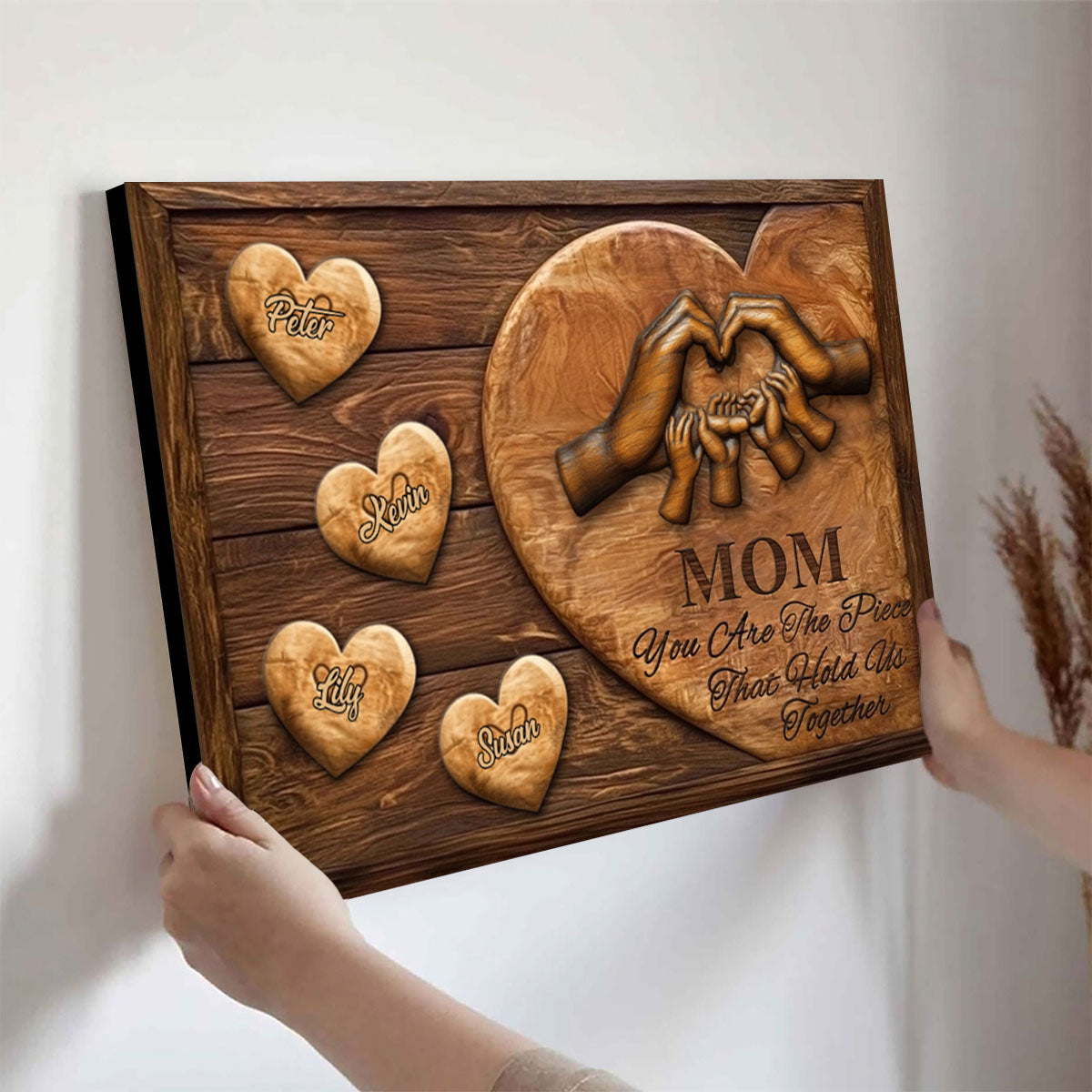 Mom You Are The Piece That Holds Us Together - Holding Hands Personalized Mother Poster