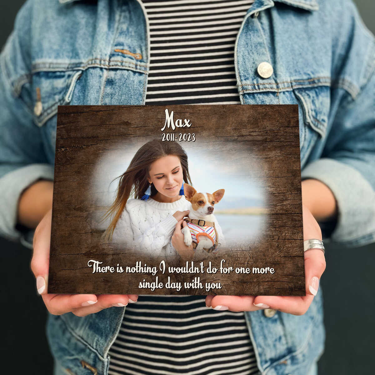 In Loving Memory Personalized Photo Canvas Memorial Gift For Dog Lover