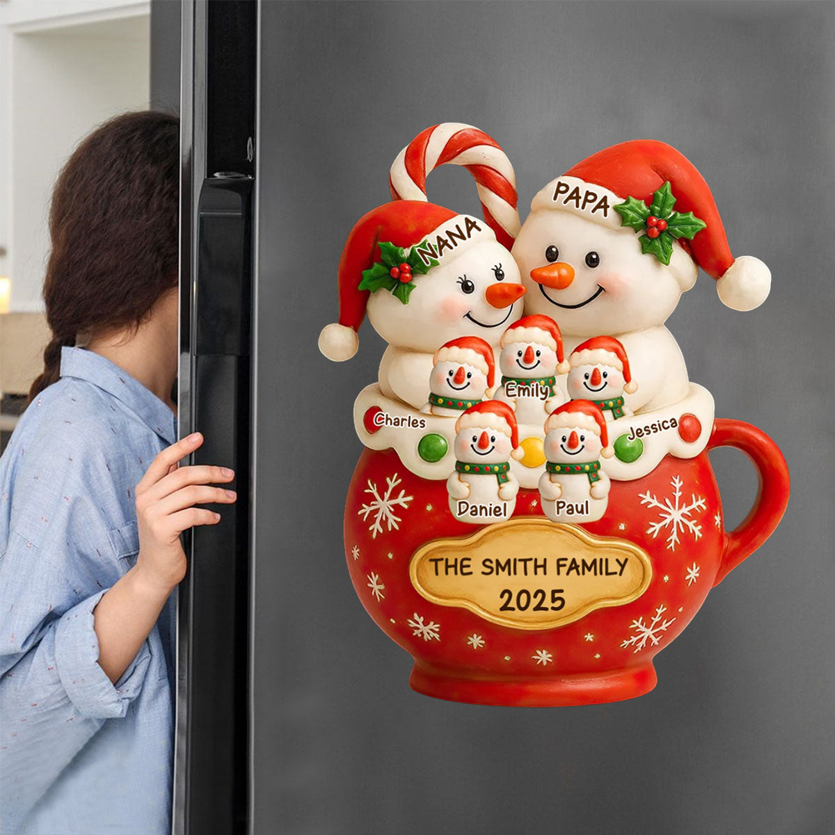 The Year We Became Happy Family - Personalized Custom Decal Gift