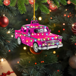 Personalized Taxi Christmas Acrylic Ornament Gift For Taxi Drivers