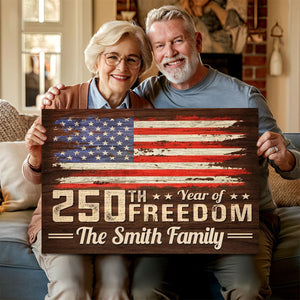 Independence Day Gift – Personalized 250 Anniversary USA Canvas Print