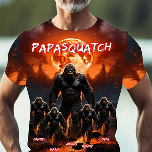 Personalized Squatch All-over Print T Shirt Gift For Dad, Grandpa