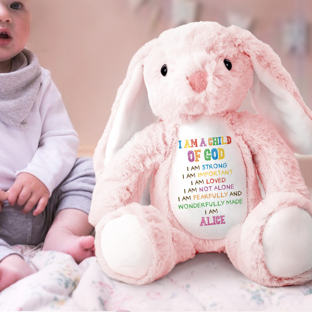 I'm A Good Child - Personalized Easter Bunny Plush Gift For Kids