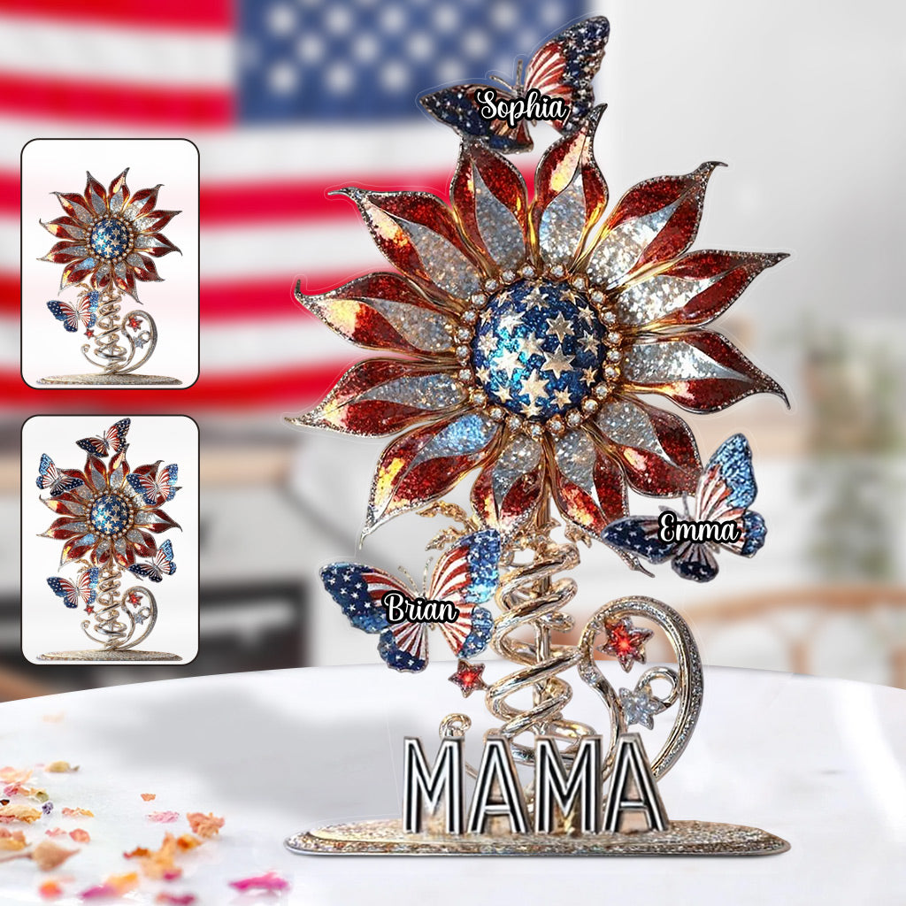 Best Mom Ever - Personalized Mother Custom Shaped Sunflower Acrylic Plaque