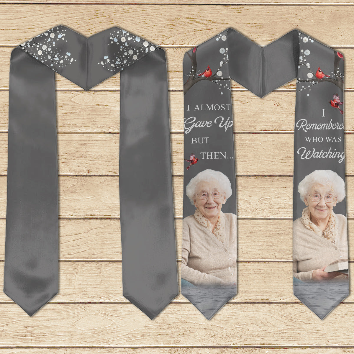 I Almost Gave Up But Then I Remembered Who Was Watching - Personalized Graduation Stole