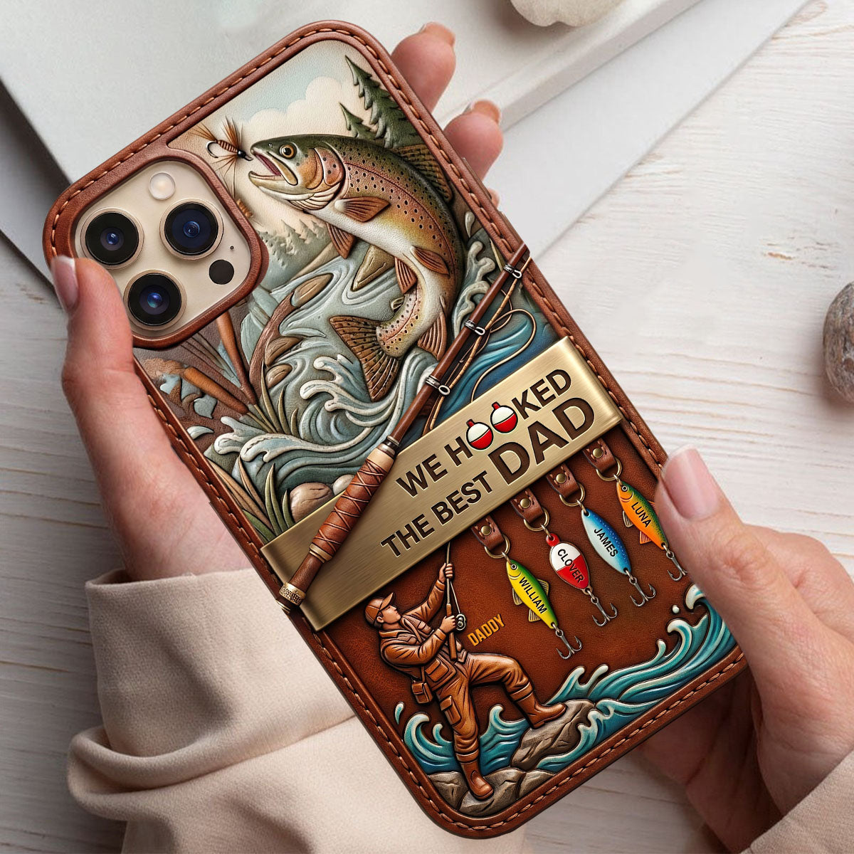 Personalized "Reel Cool Fishing Dad" Phone Case – A Cool Gift For Dads Who Love Fishing