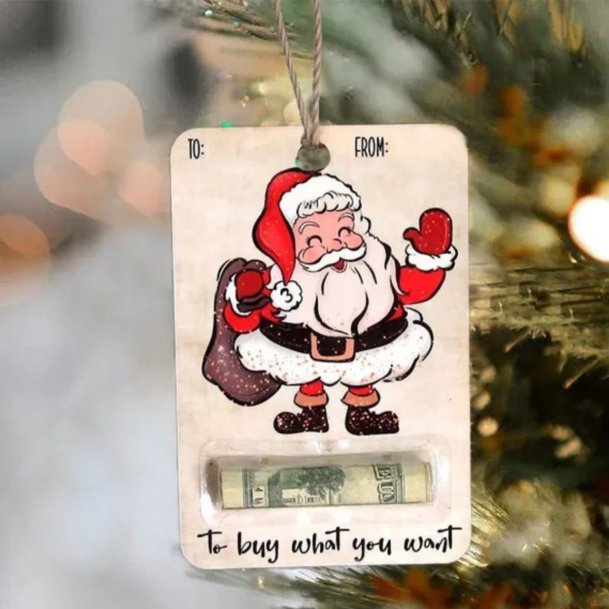 Christmas Money Holders Gift Wooden Ornament