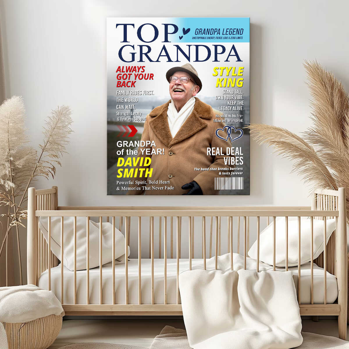 Personalized Grandpa Magazine Cover Poster Gifts for Grandpa from Grandkids