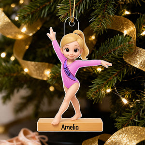 Gymnastic Girl - Personalized Acrylic Ornament - Christmas Gift For Daughter Granddaughter