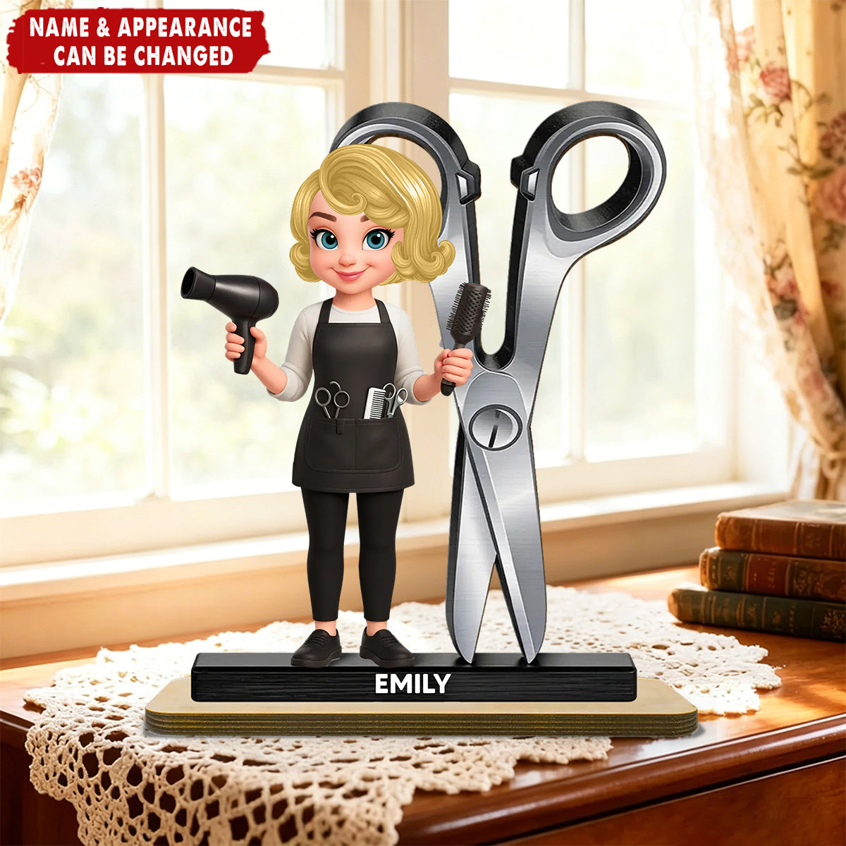 Hairdresser Man Woman - Personalized Wooden Plaque - Gift For Hairdressers