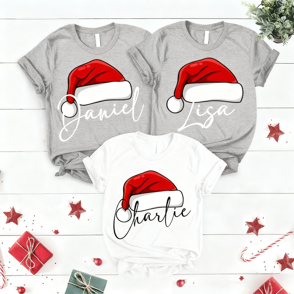 Personalized Name Christmas Family T Shirt