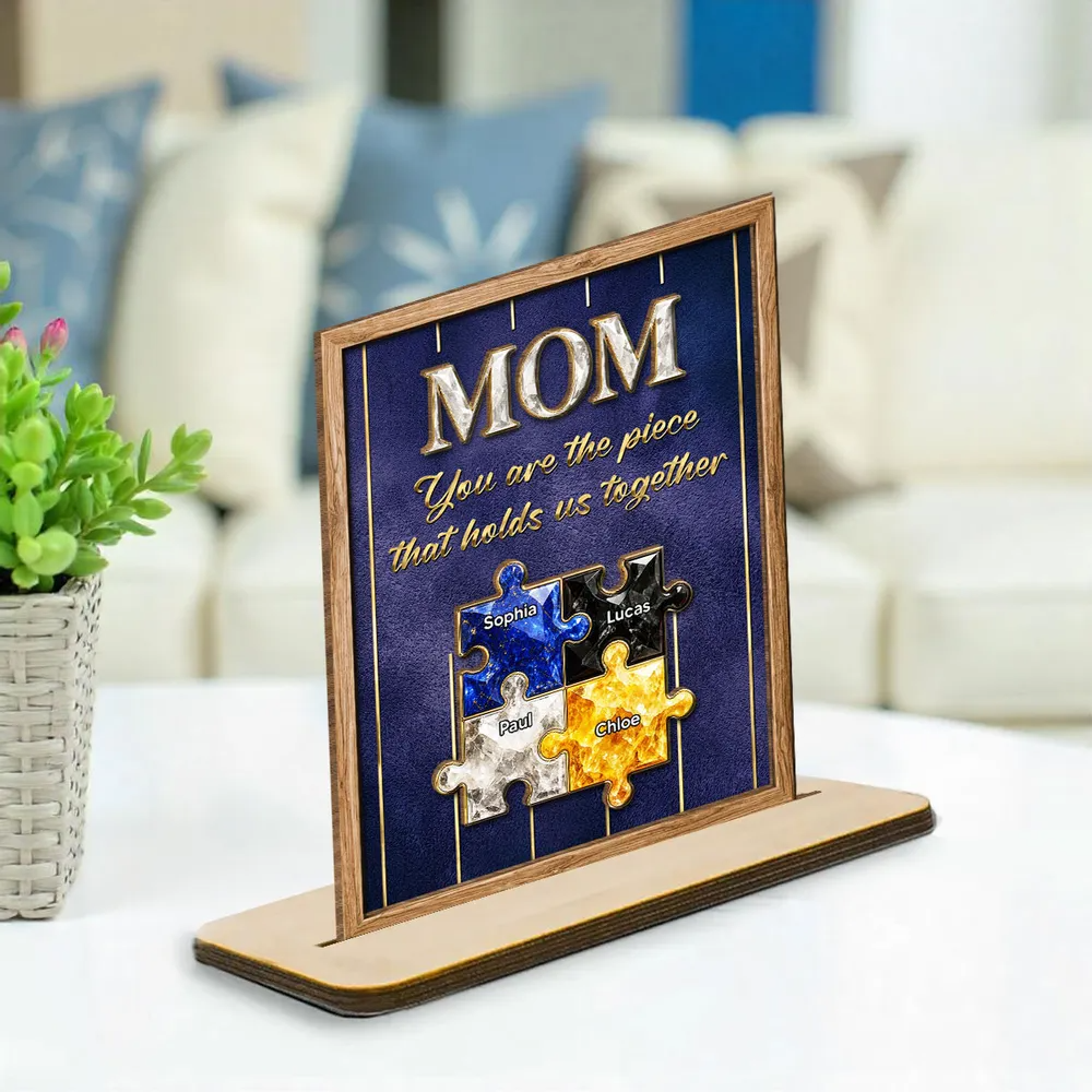 The Heart Of Our Family - Personalized Custom Wood Plaque