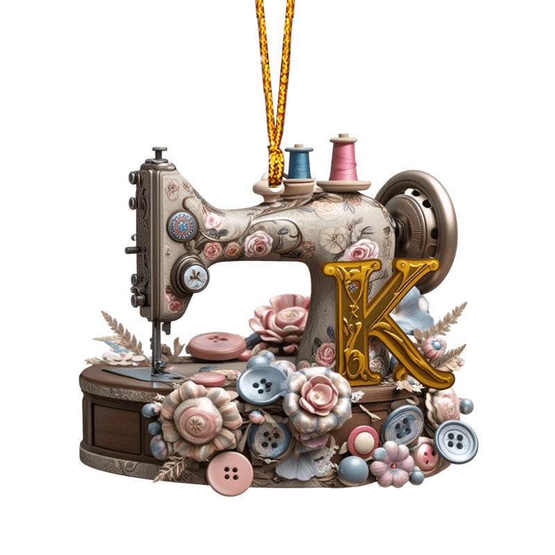 Beautiful Sewing Letter Shaped Ornament