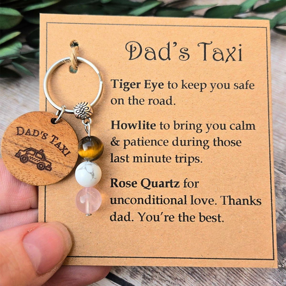 DADS TAXI crystal keyring. funny novelty gift for dad,driving test,Fathers day