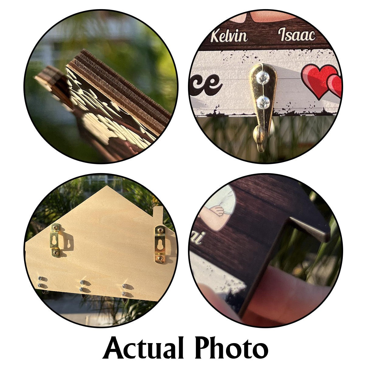 Home Sweet Home - Personalized Couple Custom Shaped Key Rack With Custom Names
