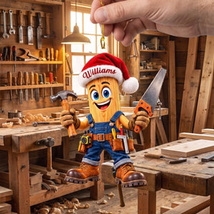 Personalized Carpenter Christmas Ornament – Custom Name Keepsake | Gift For Woodworkers & Carpenters