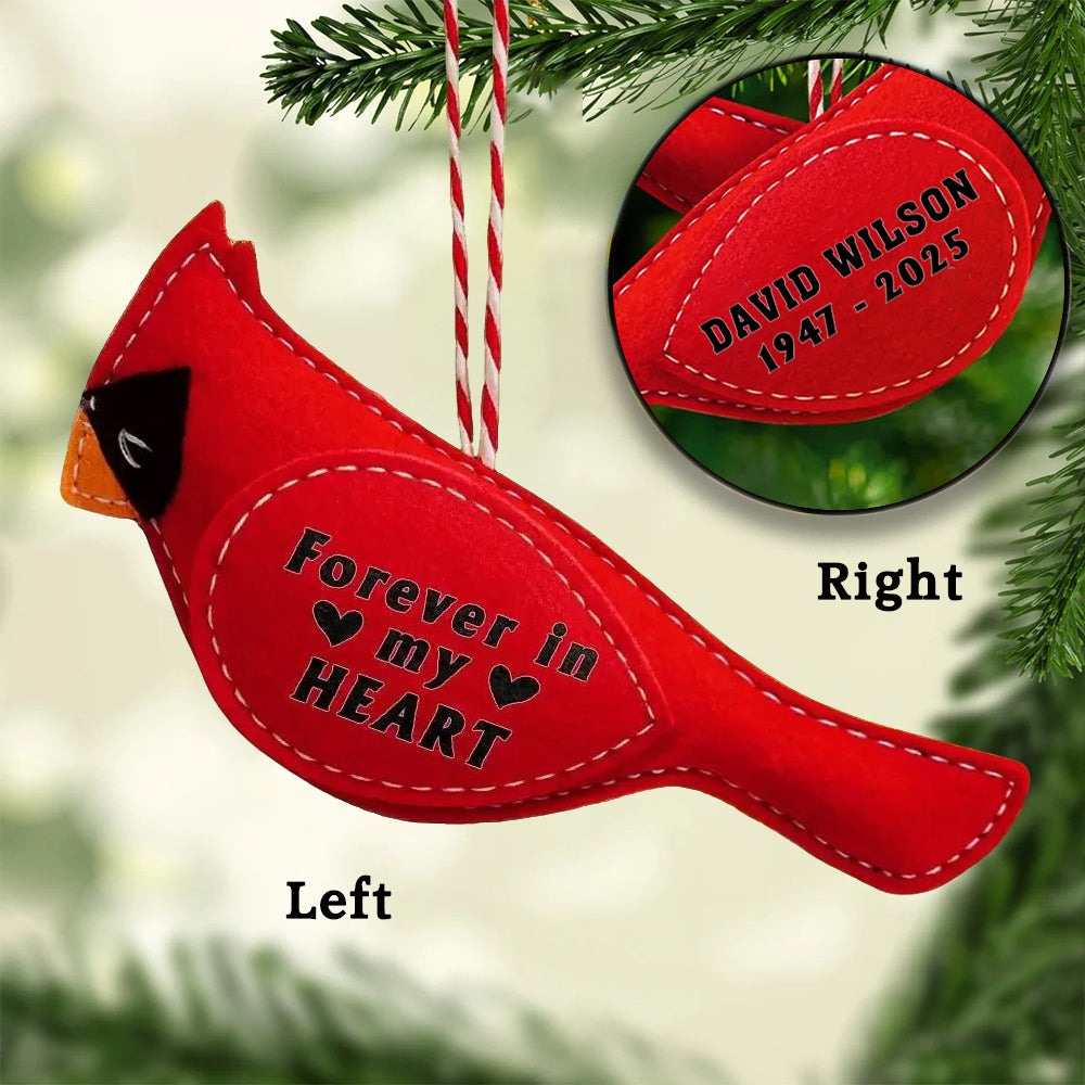 Cardinal Angels Appear I'm Always With You - Memorial Personalized Wool Felt Ornament