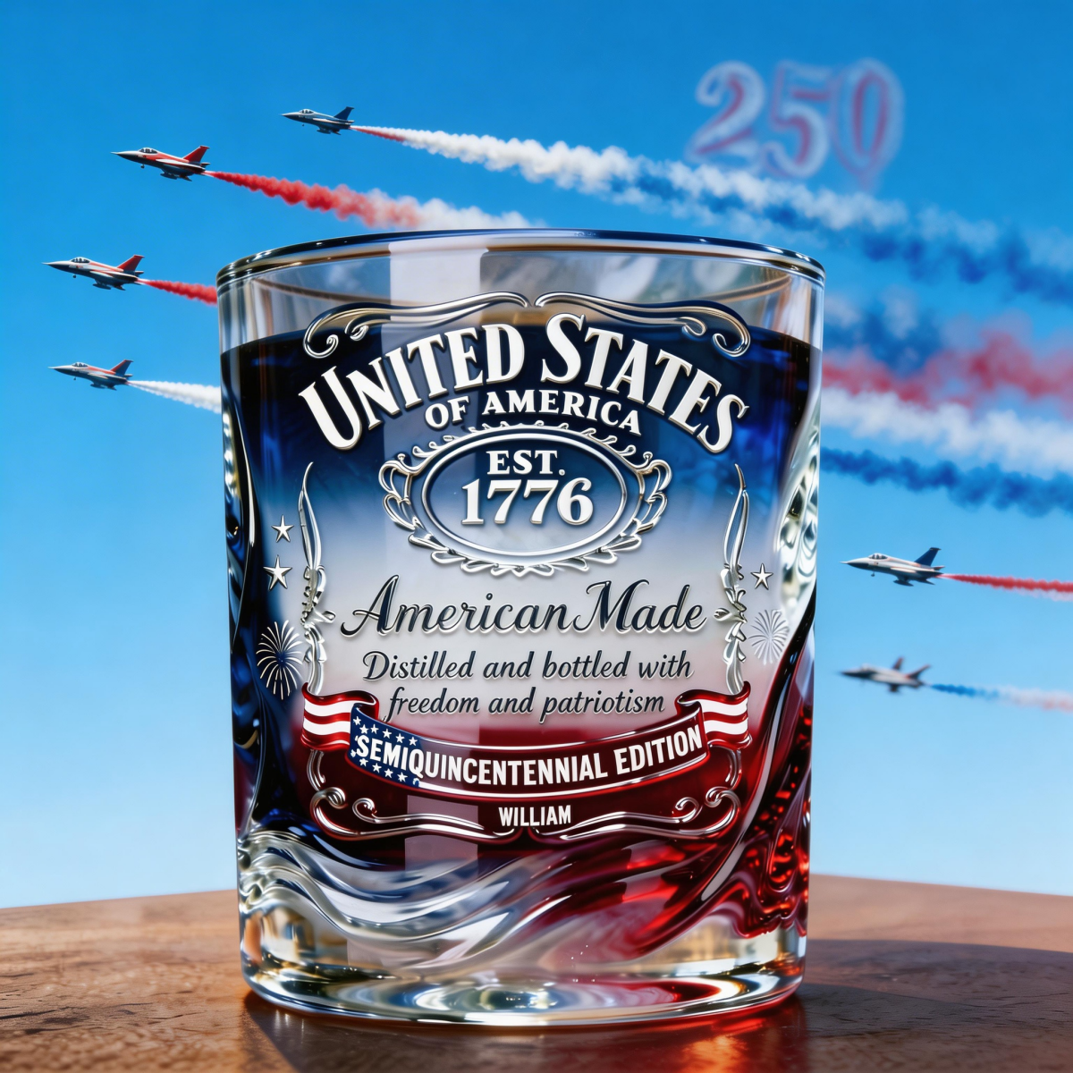 Personalized American Anniversary Whisky Glass Gifts For Patriots