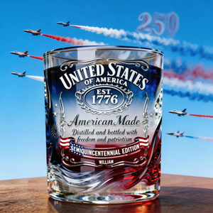Personalized American Anniversary Whisky Glass Gifts For Patriots