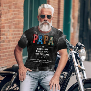 Personalized The Man The Myth The Legend All-over Print T Shirt Gift For Grandpa