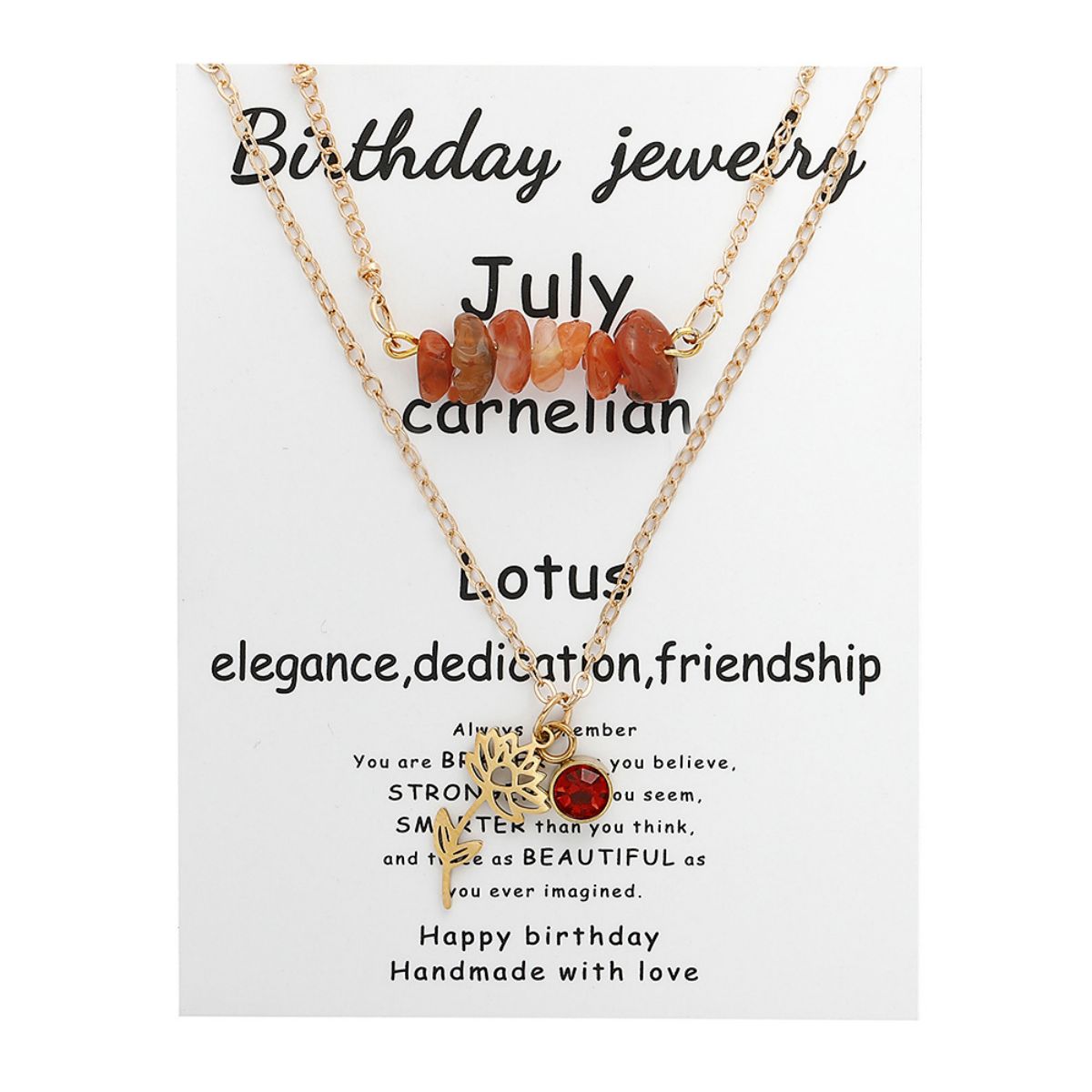 Birthstone Flower Necklaces Dainty Chain Necklace 12 Birth Month Crystal Necklace for Women