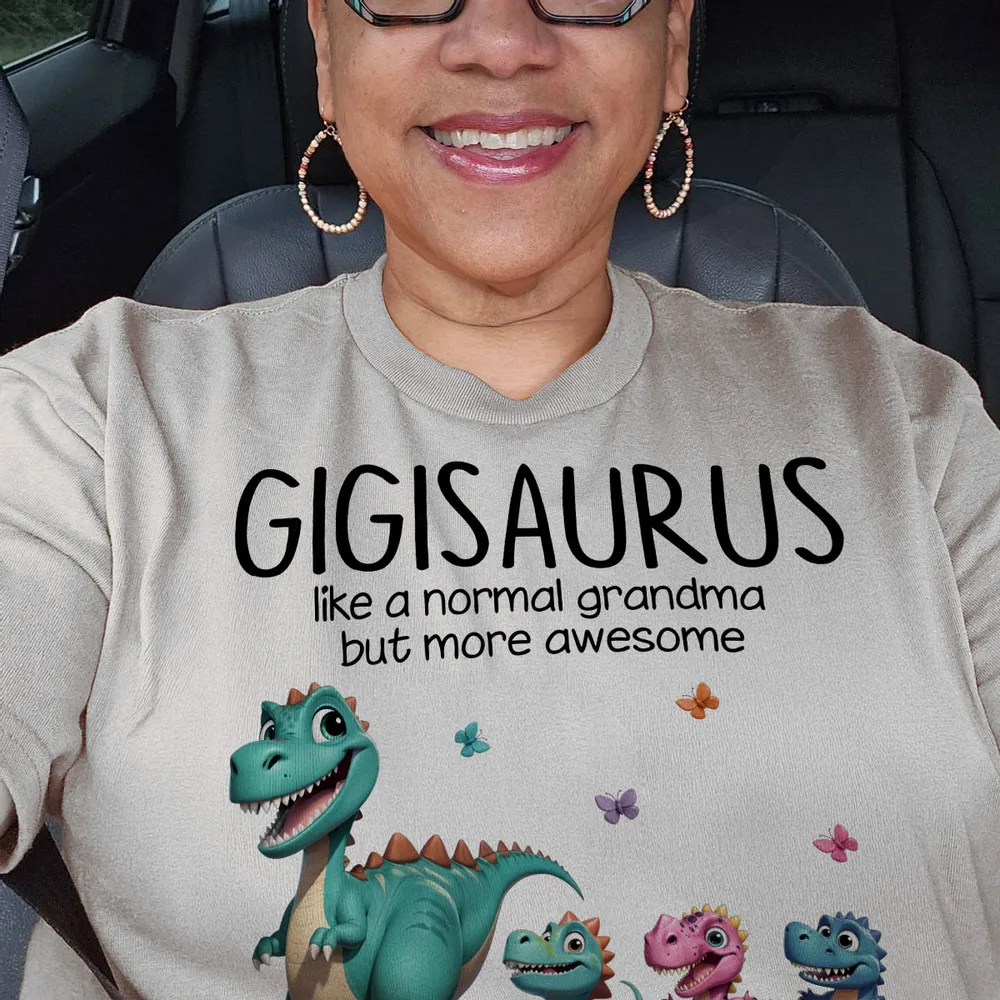 Grandmasaurus And Kids Dinosaurs Personalized T Shirt Gift for Grandma Mother
