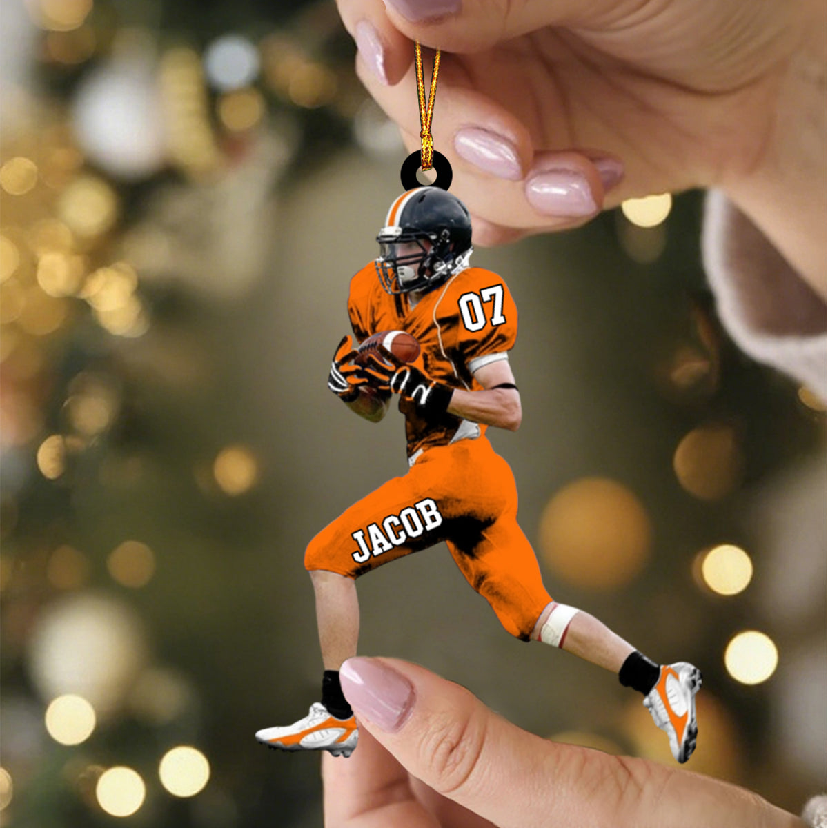 Custom Name Number & Design Personalized American Football Acrylic Ornament