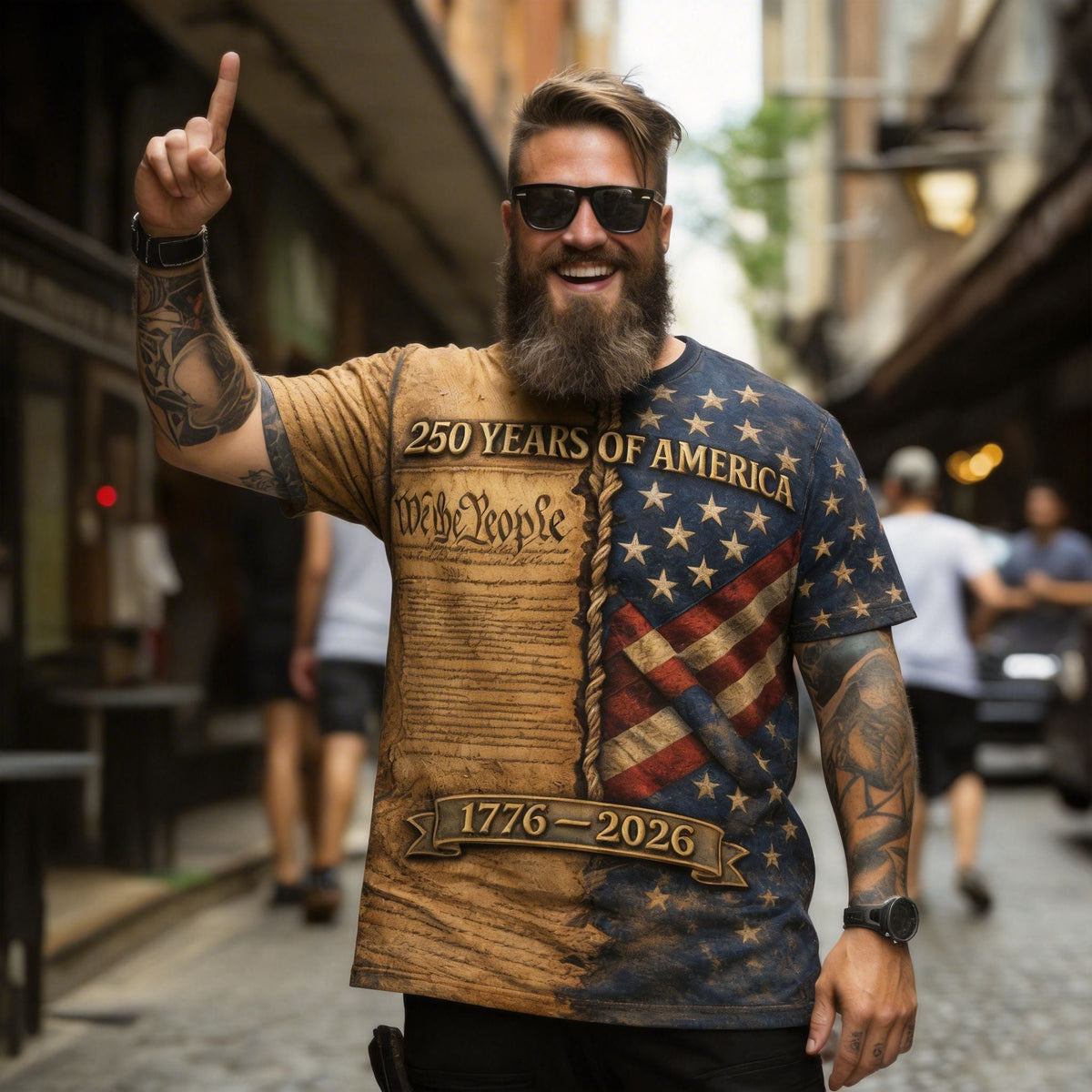 American 250th Anniversary T-Shirt, 1776–2026 USA Patriotic Tee, Independence Day Shirt, Patriotic Gift