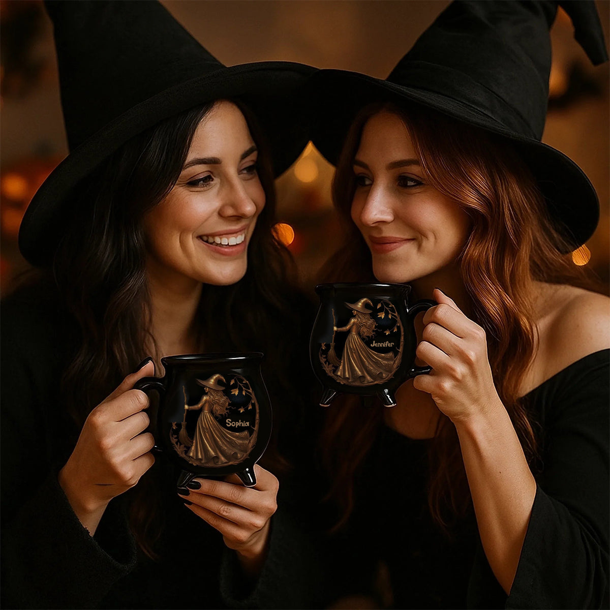 Custom Ceramic Cauldron Coffee Mug - Personalized Halloween Witchy Gifts