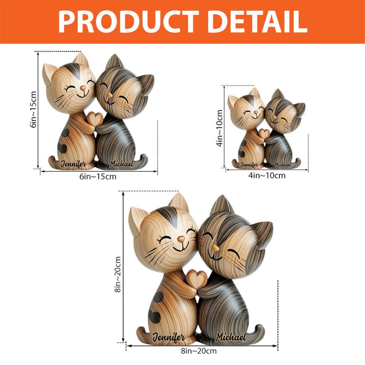 Personalized Cute Cat Couple  Custom Shaped Acrylic Plaque
