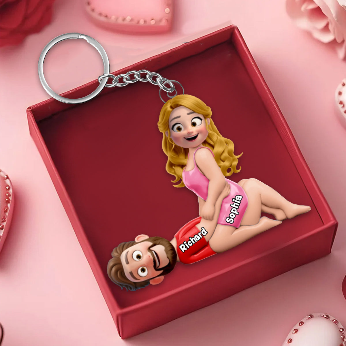 Couple Love You Everyday Personalized Acrylic Keychain - Gifts For Couple