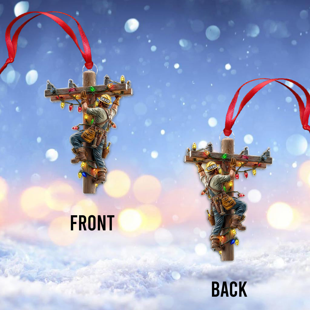 Keeping the Lights On - Personalized Lineman Ornament