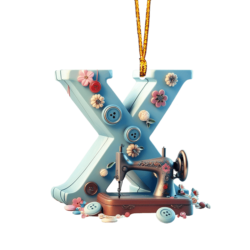 Beautiful Sewing Letter Shaped Ornament