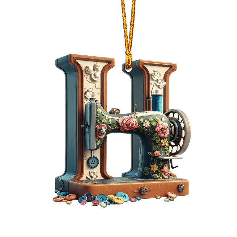 Beautiful Sewing Letter Shaped Ornament