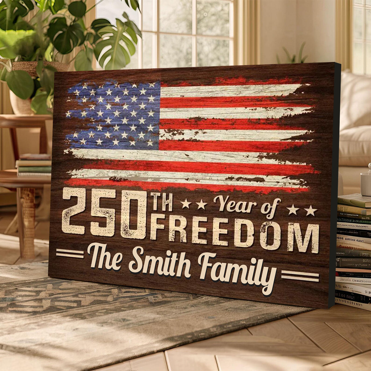 Independence Day Gift – Personalized 250 Anniversary USA Canvas Print