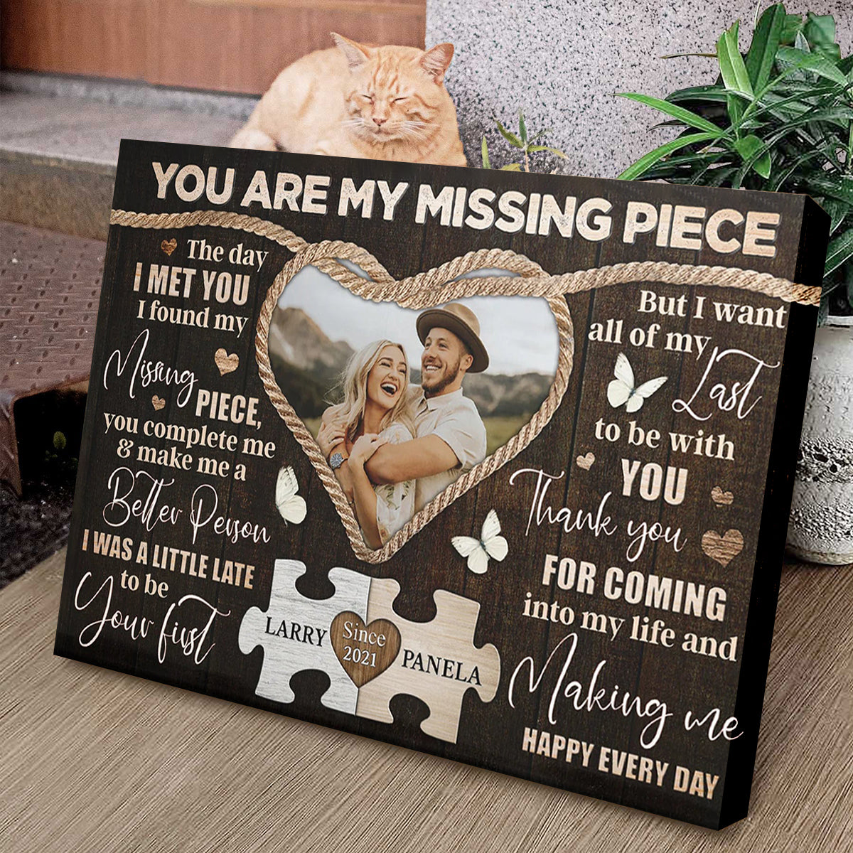 Personalized Canvas Prints Custom Photo, Sentimental Gift For Couples