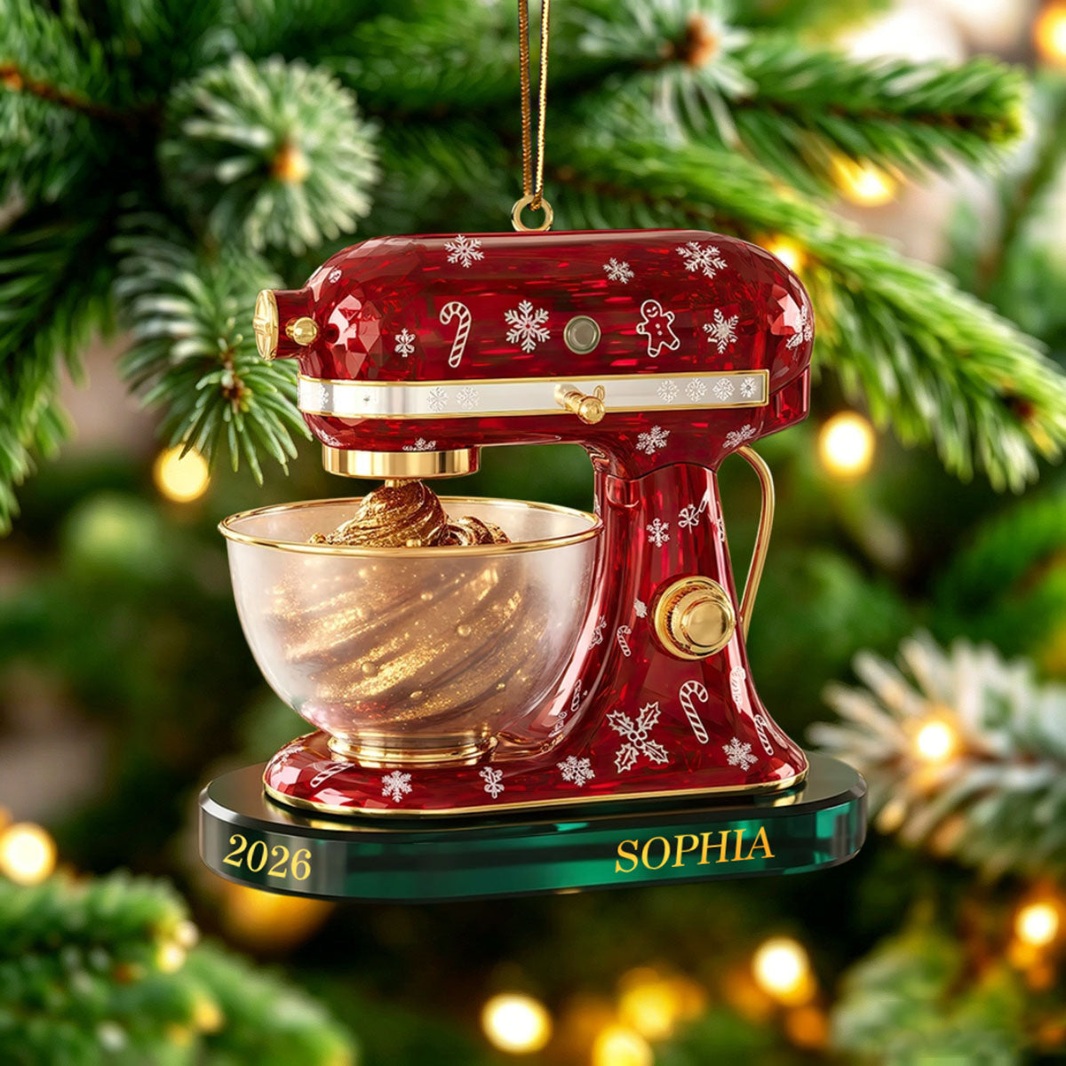 Personalized Kitchen Stand Mixer Ornament, Personalized Baking Gifts Baking Ornament, Baker Gift