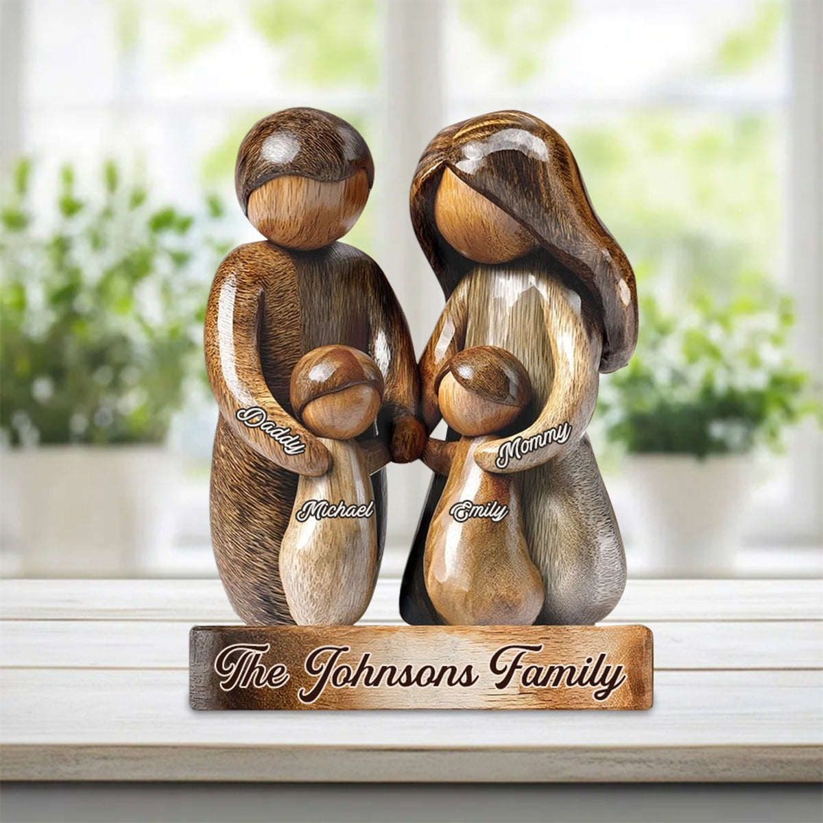 Personalized Happy Family Custom Shaped Acrylic Plaque
