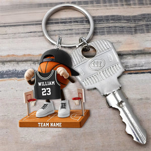 Personalized Basketball Acrylic Keychain,Unique Gifts For Basketball Lover