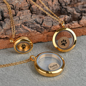 Locket Memory Keepsake Necklace Pet Hair Urn Personalized Living Memory Necklace