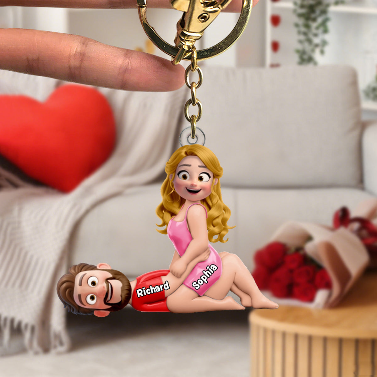 Couple Love You Everyday Personalized Acrylic Keychain - Gifts For Couple