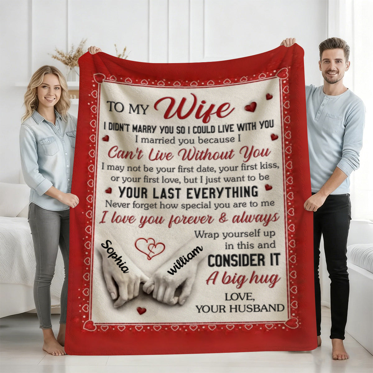 You And Me Feels Right- Personalized Blanket Gifts For Husband And Wife